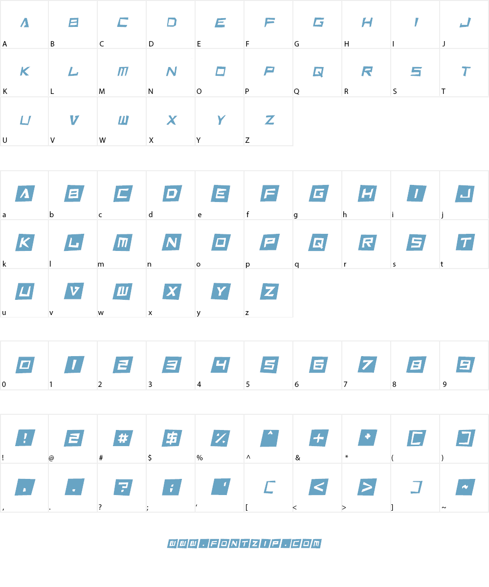 Cut It Out Font Character